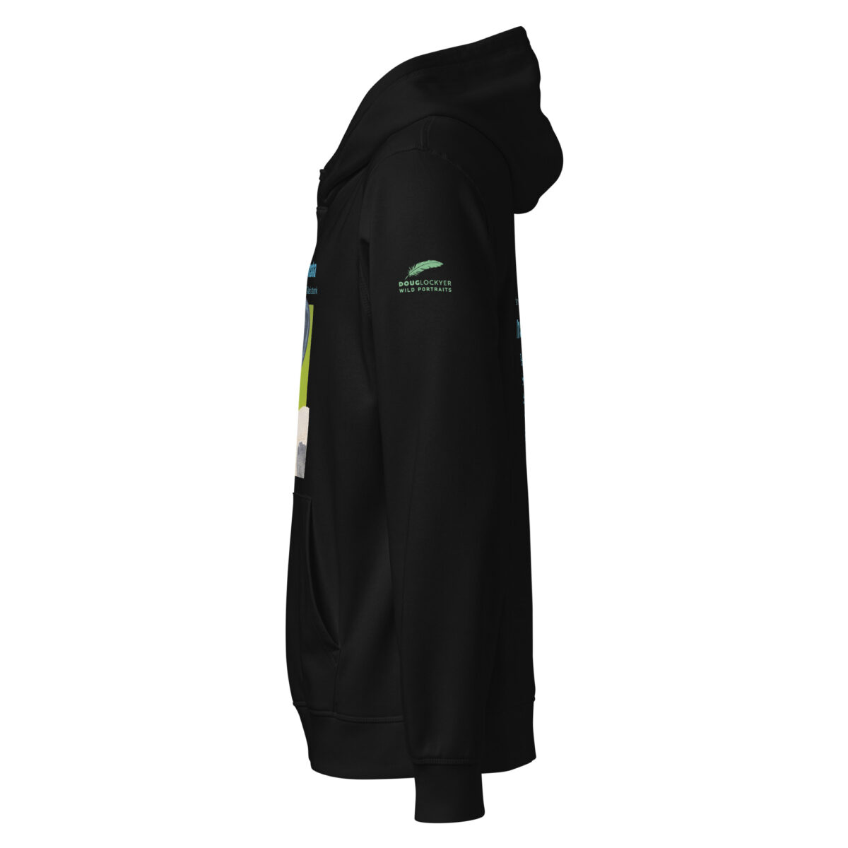 Unisex organic mid-weight hoodie, save Lake Naivasha (saddle-billed stork) - Image 3