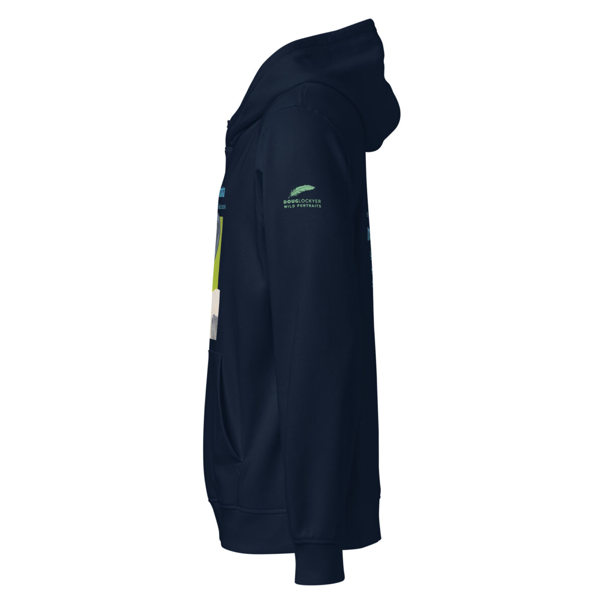 Unisex organic mid-weight hoodie, save Lake Naivasha (saddle-billed stork) - Image 7