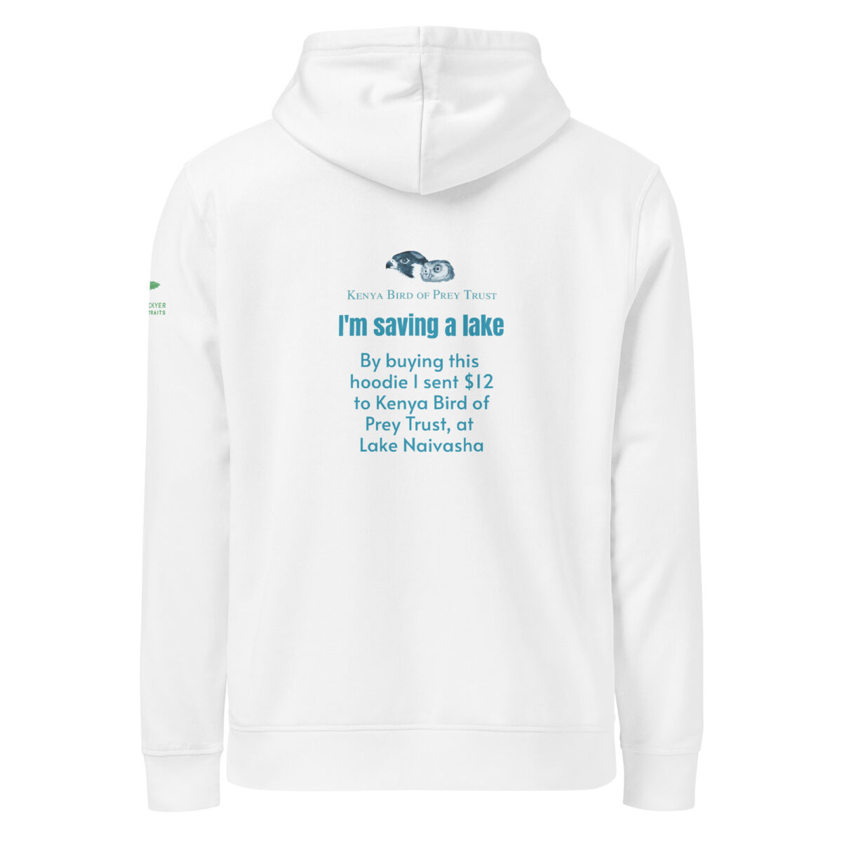 Unisex organic mid-weight hoodie, save Lake Naivasha (saddle-billed stork) - Image 18