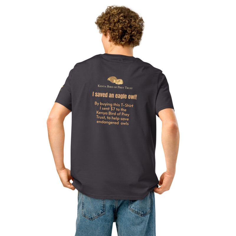 Unisex organic ribbed neck t-shirt, save the eagle owl - Image 18