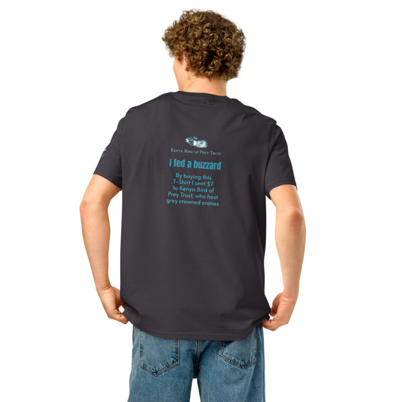 Unisex organic ribbed neck t-shirt, save the cranes - Image 12