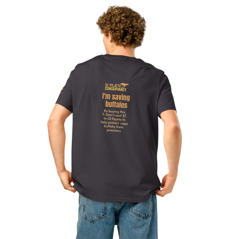 Unisex organic ribbed neck t-shirt, save th ebuffalo - Image 9