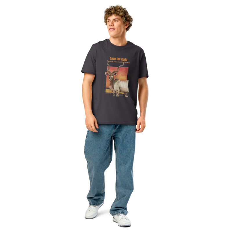 Unisex organic ribbed neck t-shirt, save the kudu - Image 14