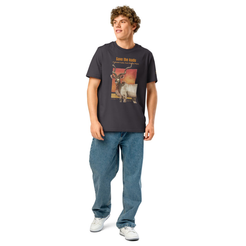 Unisex organic ribbed neck t-shirt, save the kudu - Image 14