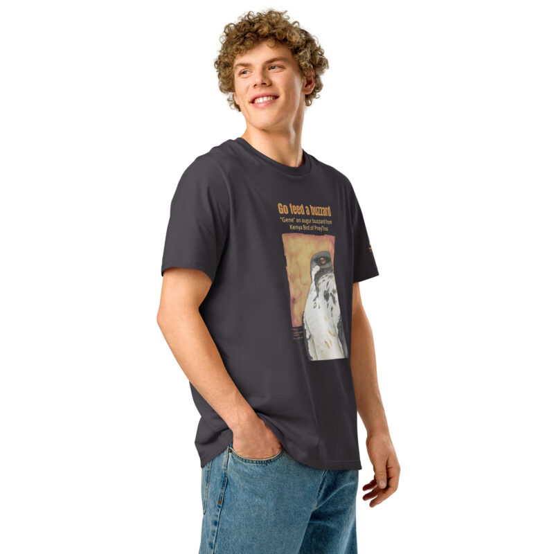 Unisex organic ribbed neck t-shirt, Go feed a buzzard - Image 10