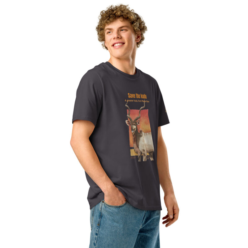 Unisex organic ribbed neck t-shirt, save the kudu - Image 13