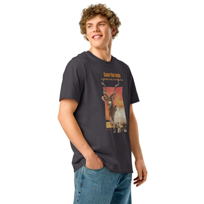 Unisex organic ribbed neck t-shirt, save the kudu - Image 13