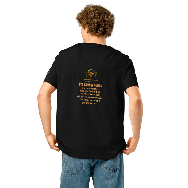 Unisex organic ribbed neck t-shirt, save the kudu - Image 3