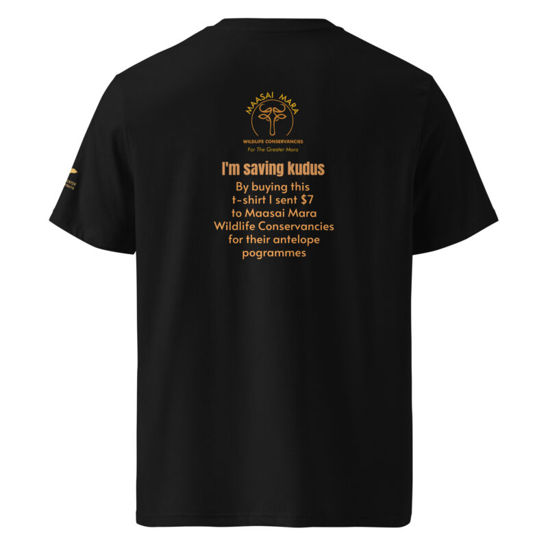 Unisex organic ribbed neck t-shirt, Save the Kudu - Image 4