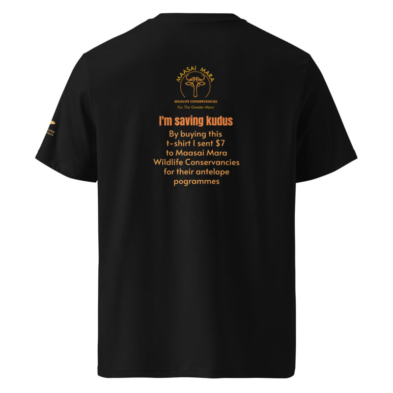 Unisex organic ribbed neck t-shirt, save the kudu - Image 2