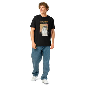 Unisex organic ribbed neck t-shirt, Go feed a buzzard