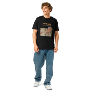 Unisex organic ribbed neck t-shirt, save the bongo