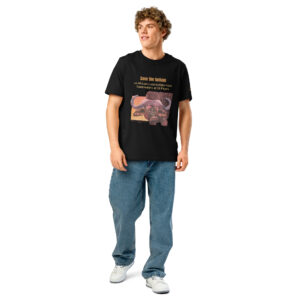 Unisex organic ribbed neck t-shirt, save th ebuffalo