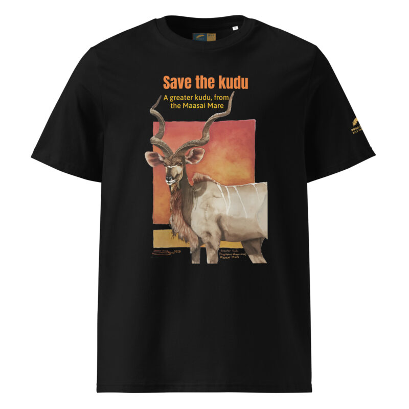 Unisex organic ribbed neck t-shirt, save the kudu - Image 3