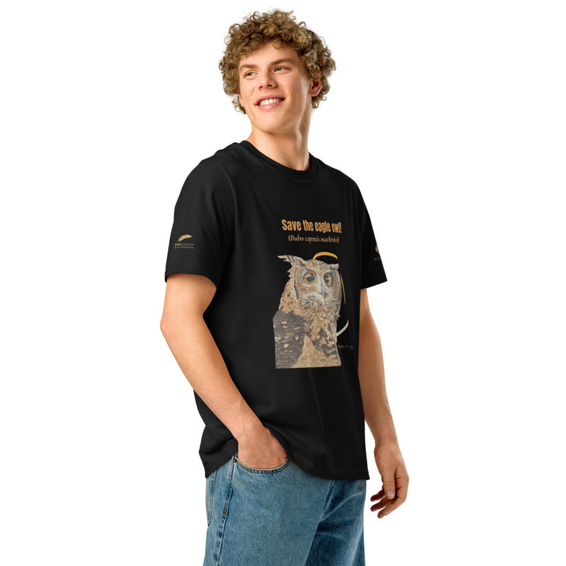 Unisex organic ribbed neck t-shirt, save th eeagl eowl - Image 2