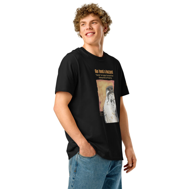Unisex organic ribbed neck t-shirt, Go feed a buzzard - Image 2