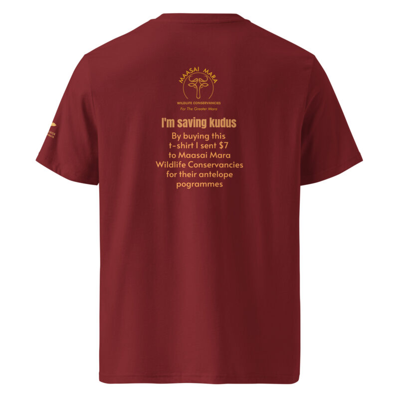 Unisex organic ribbed neck t-shirt, Save the Kudu - Image 9