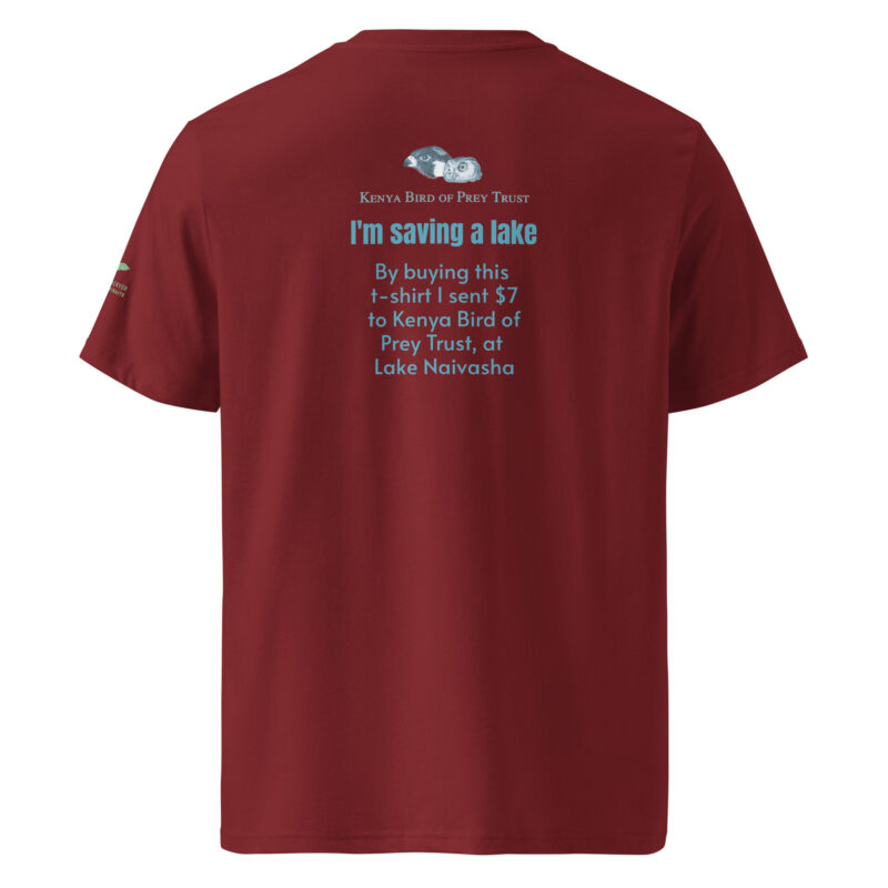 Unisex organic ribbed neck t-shirt, save Lake Naivasha (saddle-billed stork) - Image 12