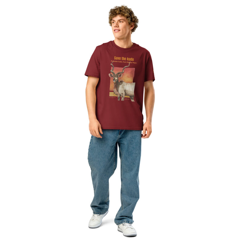 Unisex organic ribbed neck t-shirt, save the kudu - Image 11