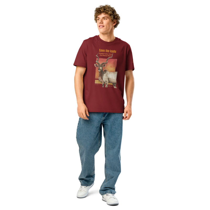 Unisex organic ribbed neck t-shirt, Save the Kudu - Image 32