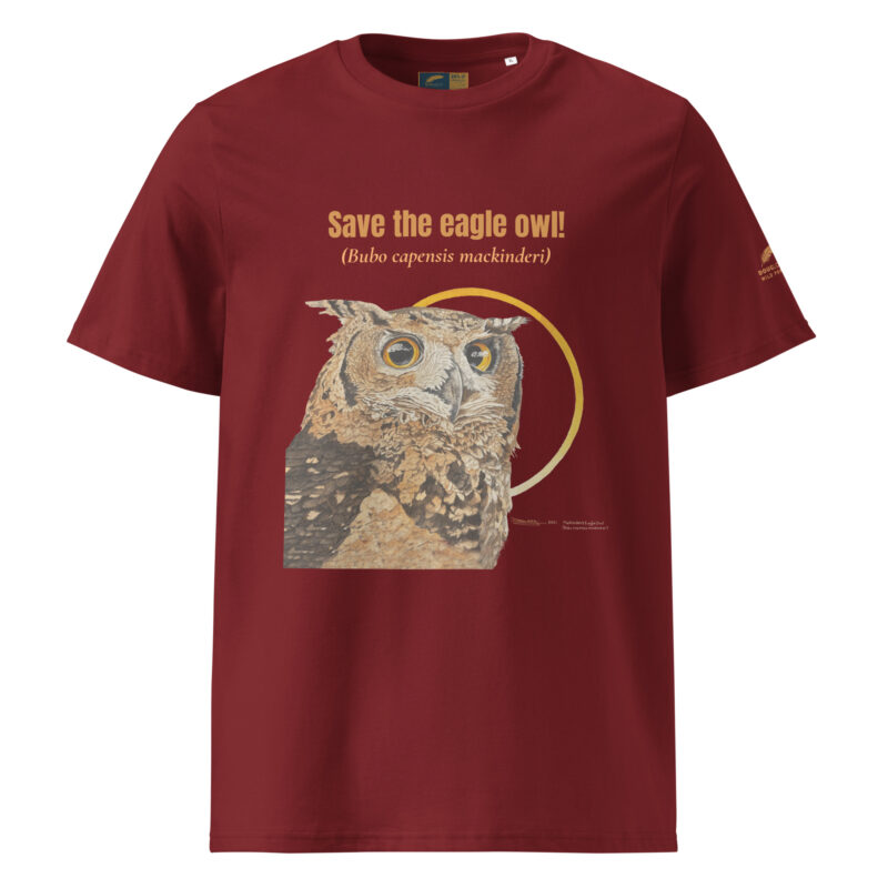 Unisex organic ribbed neck t-shirt, save the eagle owl - Image 11