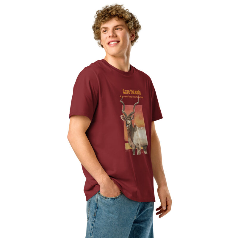 Unisex organic ribbed neck t-shirt, save the kudu - Image 10