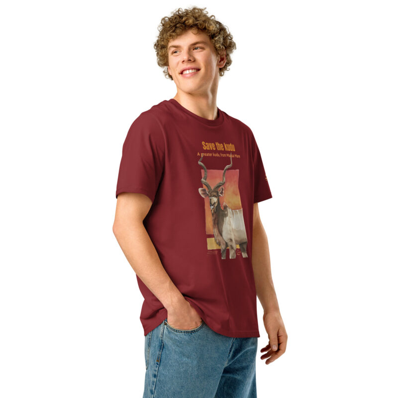 Unisex organic ribbed neck t-shirt, save the kudu - Image 10