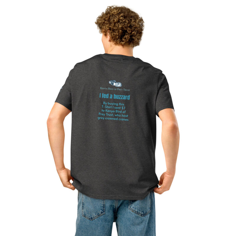 Unisex organic ribbed neck t-shirt, save the cranes - Image 9
