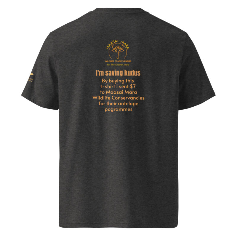 Unisex organic ribbed neck t-shirt, Save the Kudu - Image 6