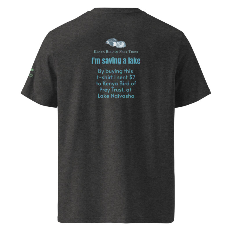 Unisex organic ribbed neck t-shirt, save Lake Naivasha (saddle-billed stork) - Image 9