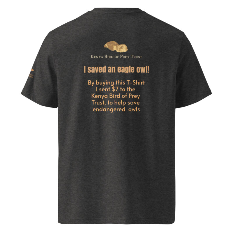 Unisex organic ribbed neck t-shirt, save the eagle owl - Image 9