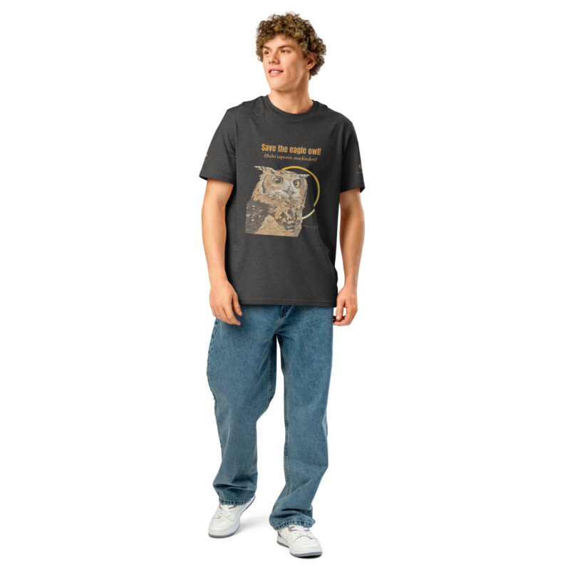 Unisex organic ribbed neck t-shirt, save th eeagl eowl - Image 8
