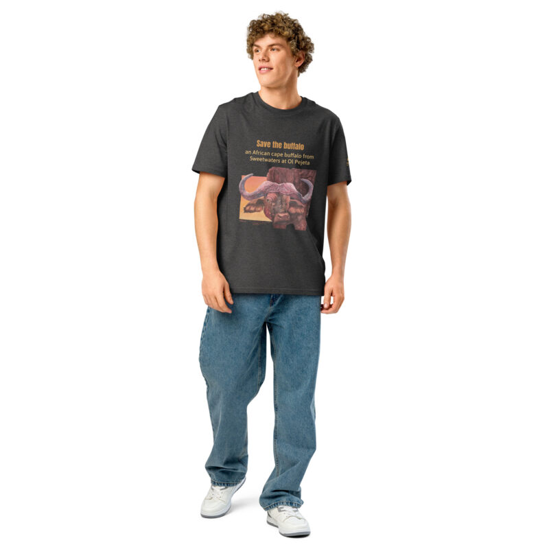 Unisex organic ribbed neck t-shirt, save th ebuffalo - Image 8