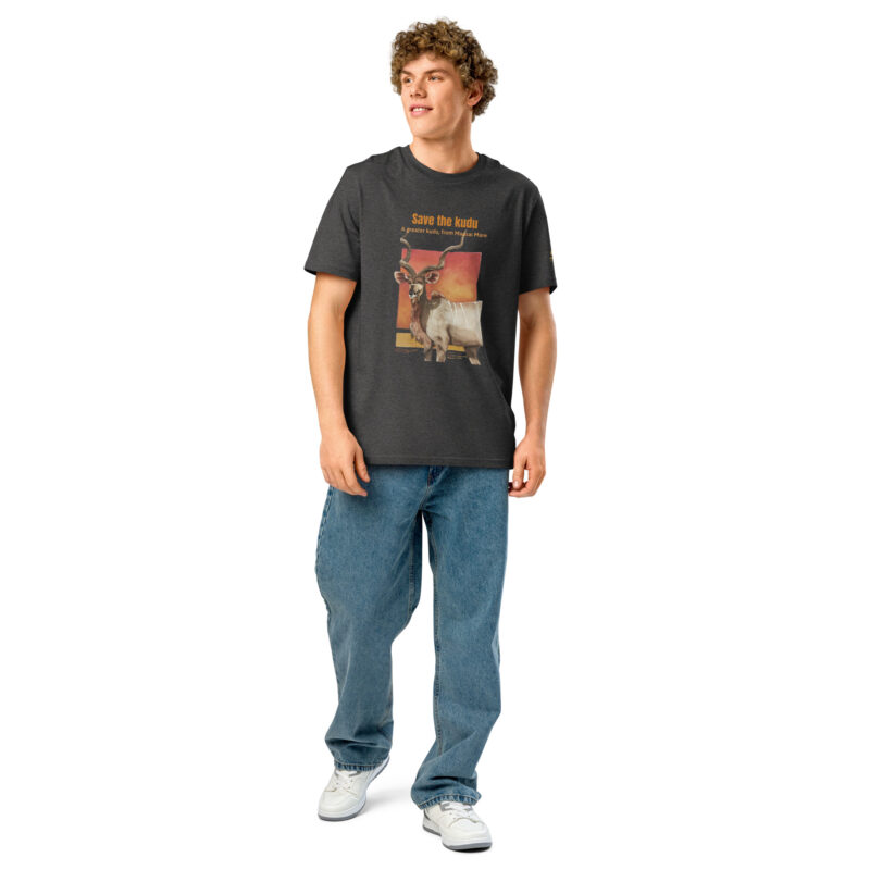 Unisex organic ribbed neck t-shirt, save the kudu - Image 8