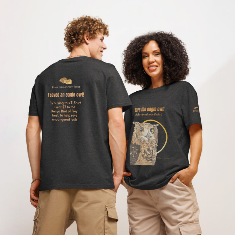 Unisex organic ribbed neck t-shirt, save the eagle owl - Image 30