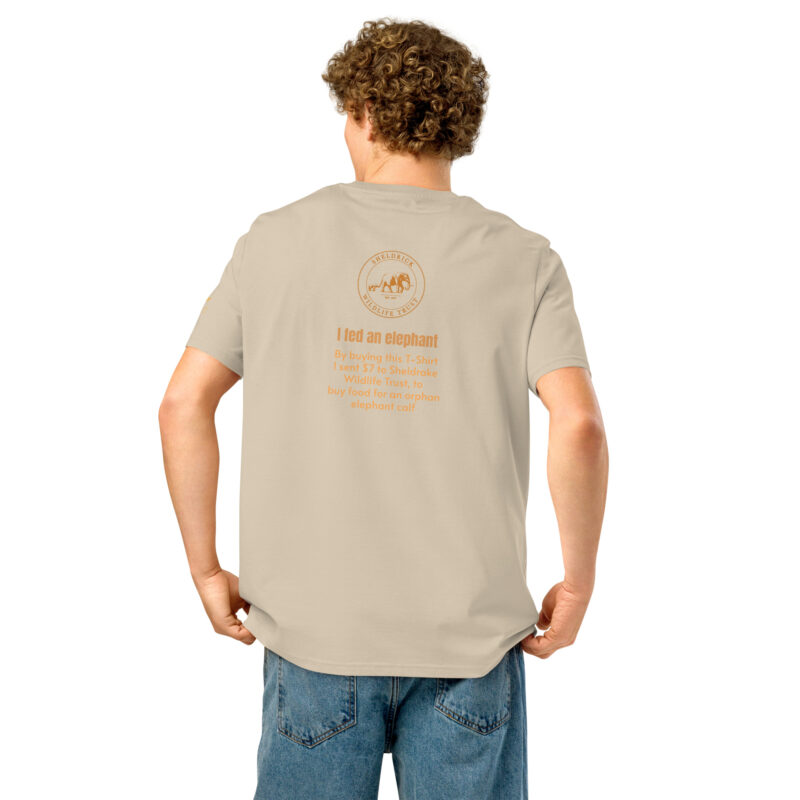 Unisex organic ribbed neck t-shirt, Save th eelephant (Tim) - Image 51