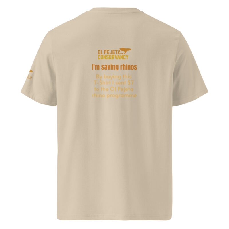 Unisex organic ribbed neck t-shirt, save the rhino - Image 23