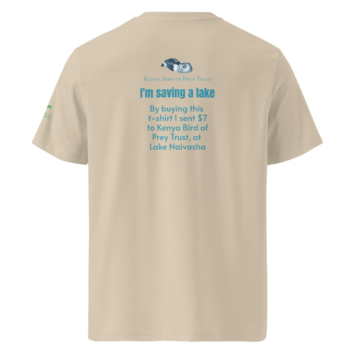 Unisex organic ribbed neck t-shirt, save Lake Naivasha (saddle-billed stork) - Image 20