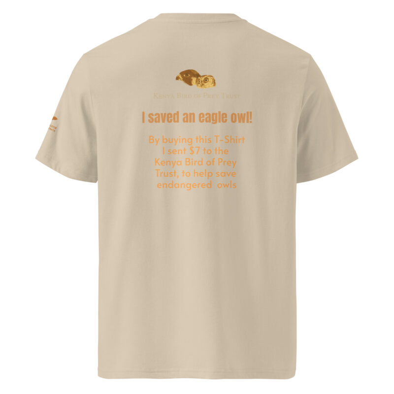 Unisex organic ribbed neck t-shirt, save the eagle owl - Image 23