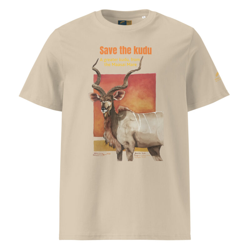 Unisex organic ribbed neck t-shirt, save the kudu - Image 24