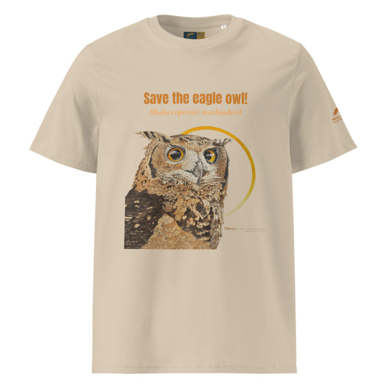 Unisex organic ribbed neck t-shirt, save the eagle owl - Image 24