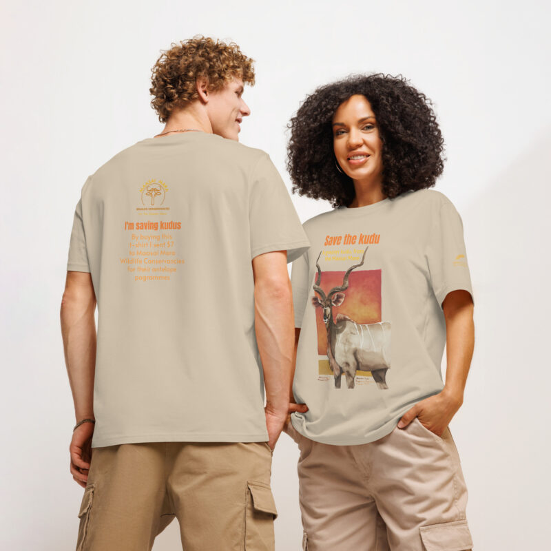 Unisex organic ribbed neck t-shirt, save the kudu - Image 35