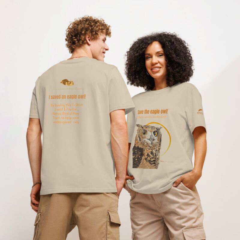 Unisex organic ribbed neck t-shirt, save the eagle owl - Image 35