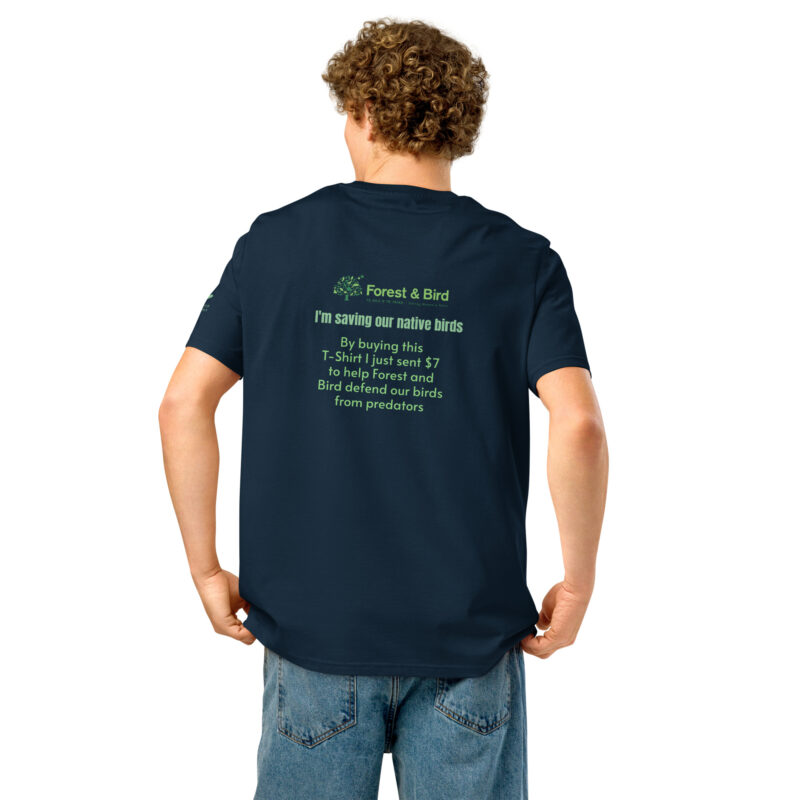 Unisex organic ribbed neck t-shirt, save New Zealand's birds - Image 24