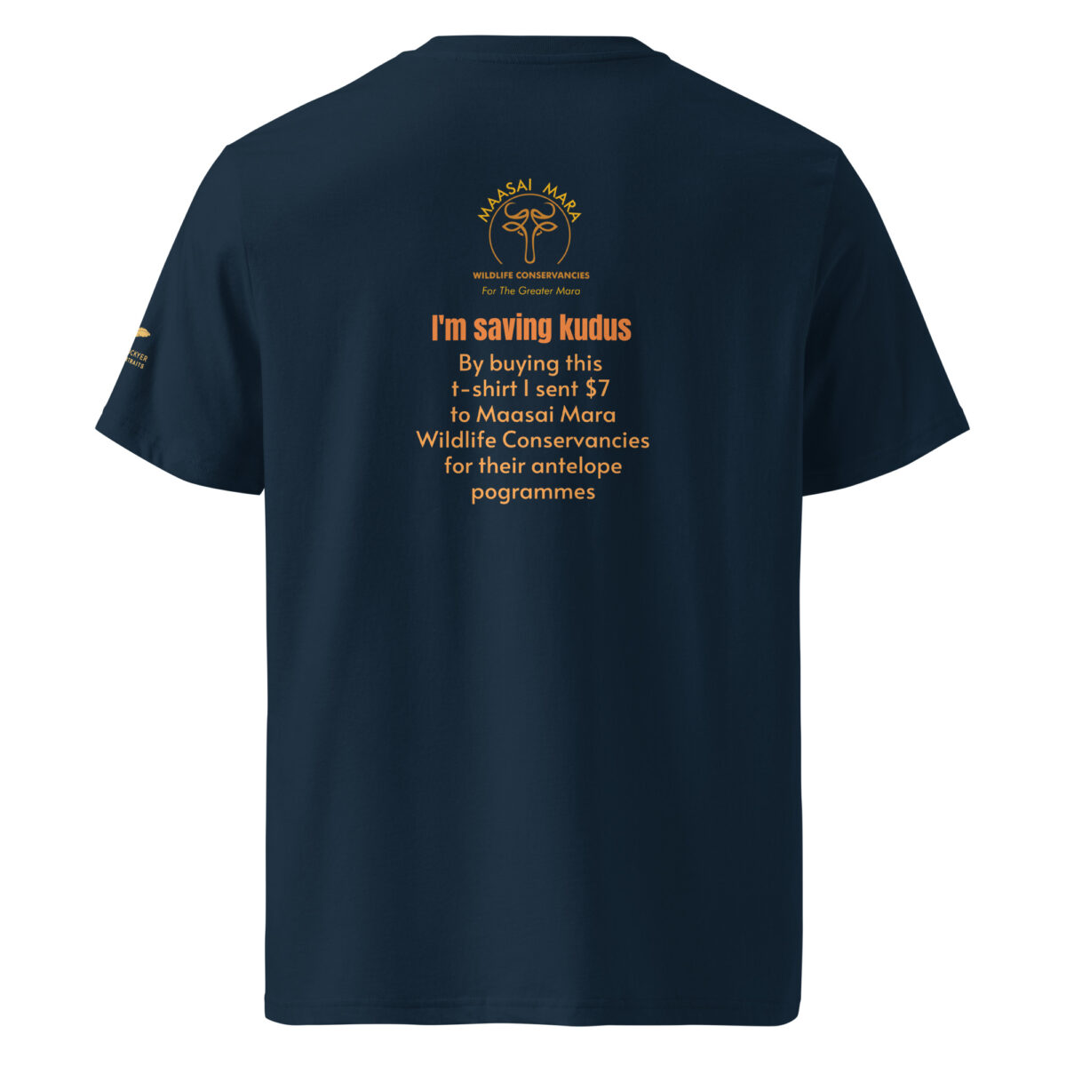 Unisex organic ribbed neck t-shirt, save the kudu - Image 5