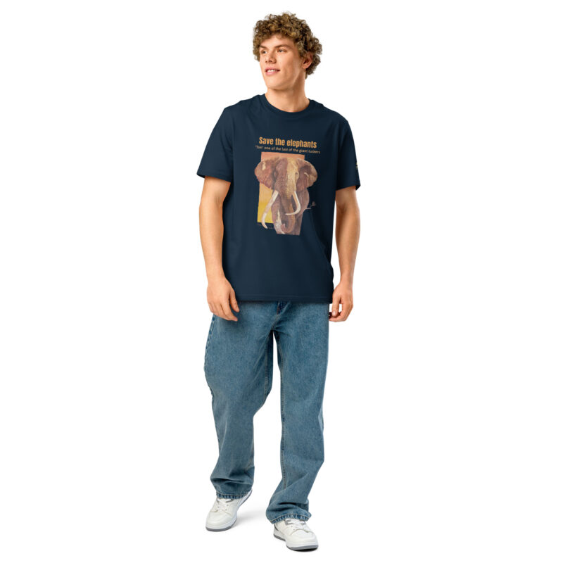 Unisex organic ribbed neck t-shirt, "tim", ome of th elast of th egianttuskers - Image 5