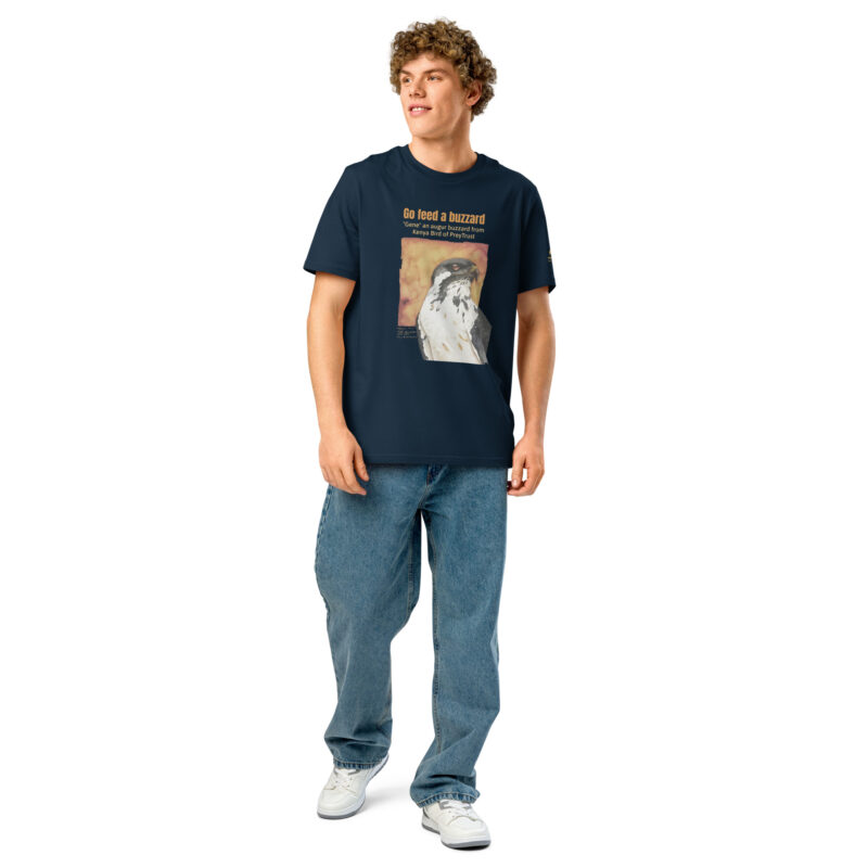 Unisex organic ribbed neck t-shirt, Go feed a buzzard - Image 5