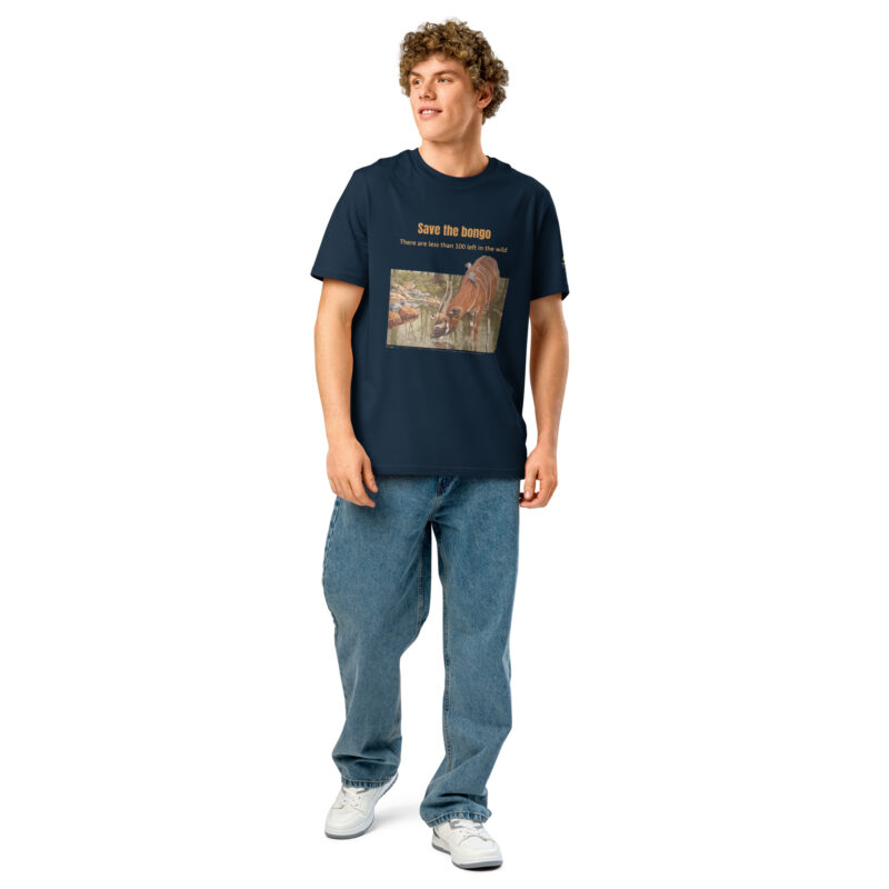 Unisex organic ribbed neck t-shirt, save the bongo - Image 5