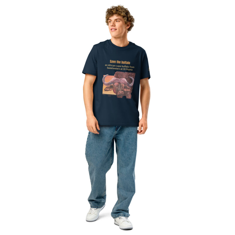 Unisex organic ribbed neck t-shirt, save th ebuffalo - Image 5