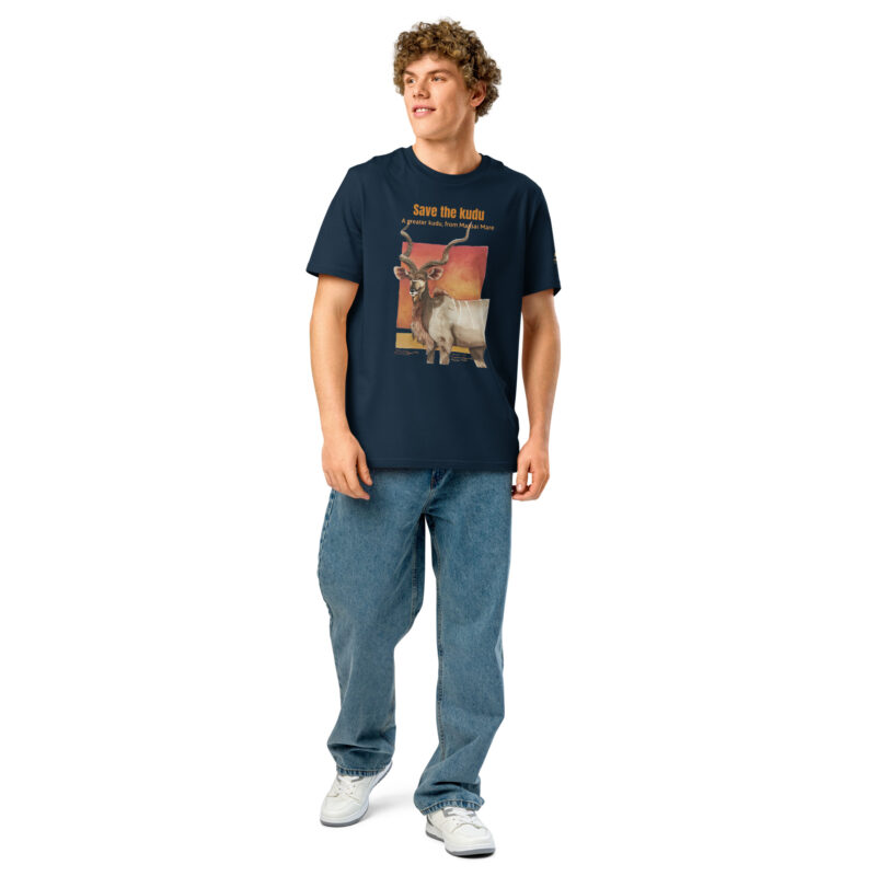 Unisex organic ribbed neck t-shirt, save the kudu - Image 5